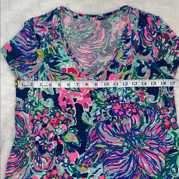 Lilly Pulitzer Multicolor Floral Short Sleeve Tee Size xs - Picture 5 of 7